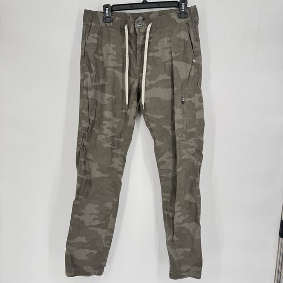 Vuori Womens Ripstop Pants Medium Green Camo VW401 Zip Pocket Drawstring - Picture 1 of 13